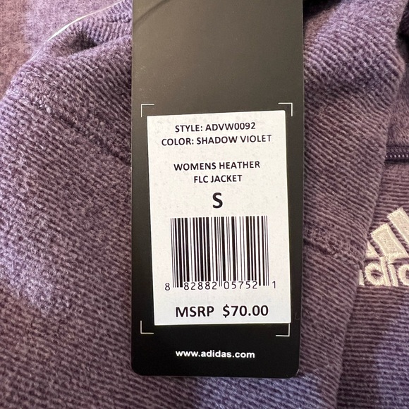 Adidas Purple Sweatshirt with High Collar and Full Zip - Picture 14 of 16
